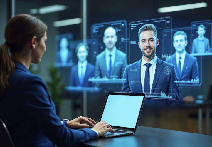 Hiring team reviewing technical candidates in a digital interview workspace