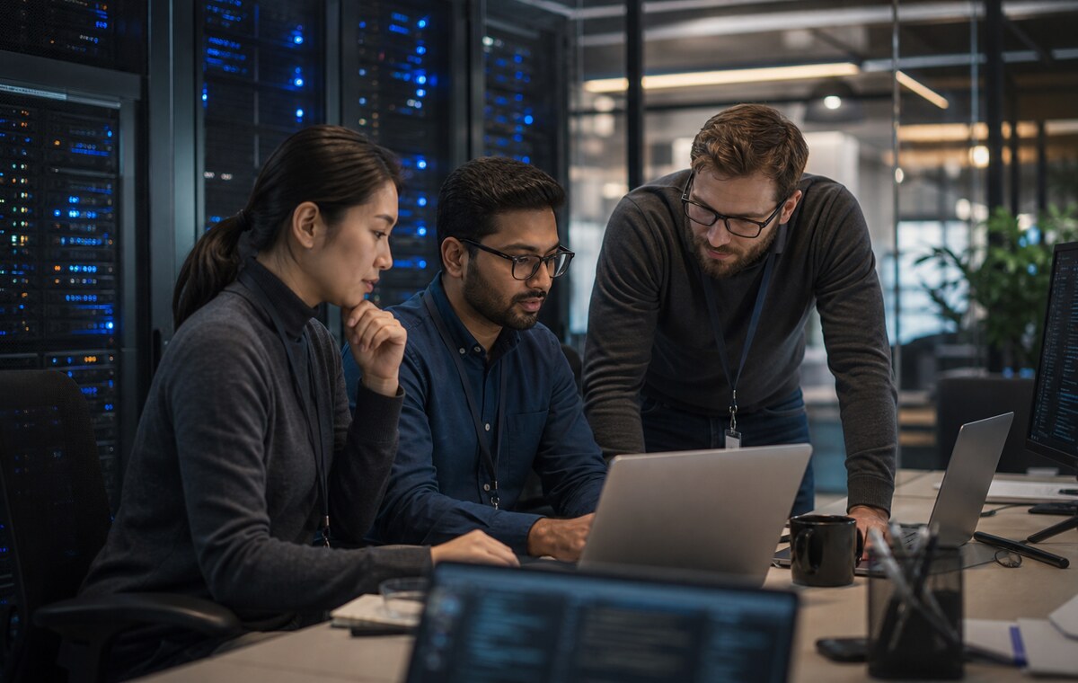 Platform engineering workspace with infrastructure monitoring dashboards